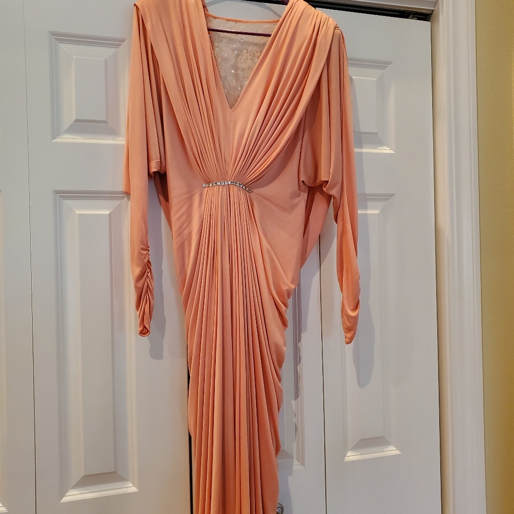 Vintage Lillie Rubin Size 4 Evening Gown-Coral